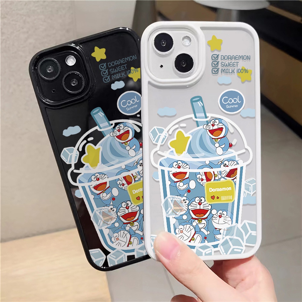 Ốp Điện Thoại Acrylic Cứng Trong Suốt Họa Tiết Doraemon Thời Trang Cho iphone 14 pro Max 11 13 12 7Plus 8 X XS Max