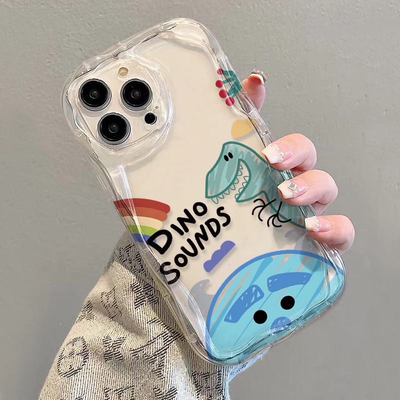 Ốp Điện Thoại Dẻo Trong Suốt Họa Tiết Hoạt Hình Khủng Long / Quái Vật Cho iphone 14 pro Max 11 13 12 7Plus 8 X XS Max