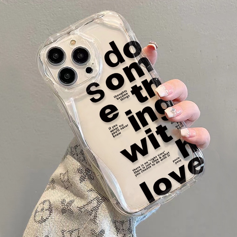 Ốp Điện Thoại Dẻo Trong Suốt In Hình Do Something Thời Trang Cho iphone 14 pro Max 11 13 12 7 Plus 8 X XS Max