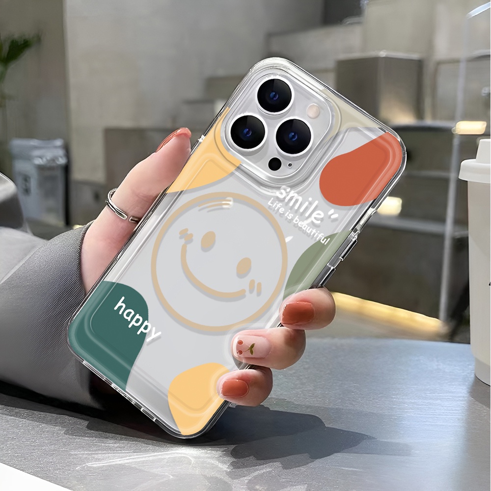 Ốp Điện Thoại Trong Suốt In Hình Mặt Cười Cho iphone 14 pro max 11 13 12 7 8 Plus X XR XSMax