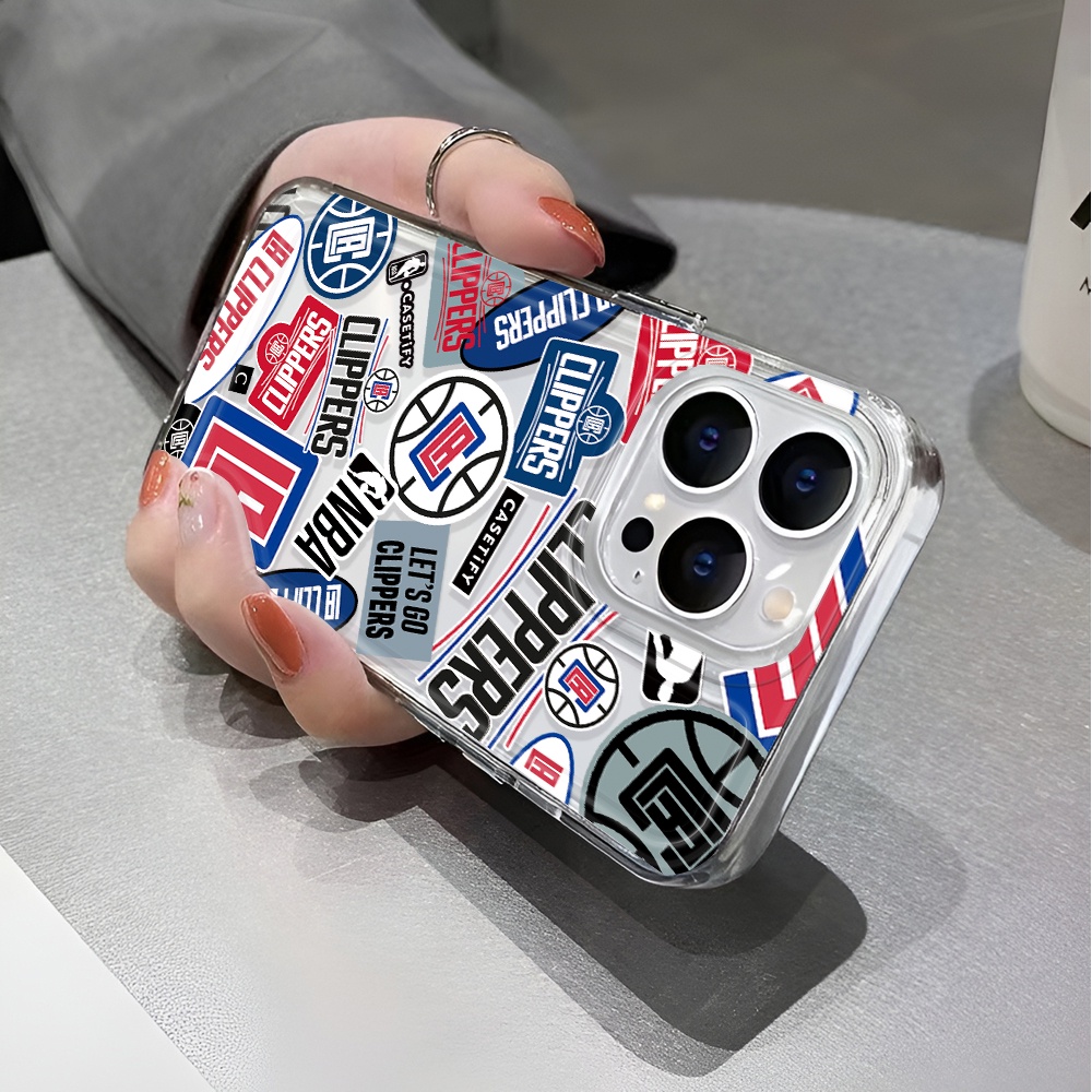 Ốp Điện Thoại Trong Suốt In Logo NBA Cho iphone 14 pro max 11 13 12 7 8 Plus X XR XSMax