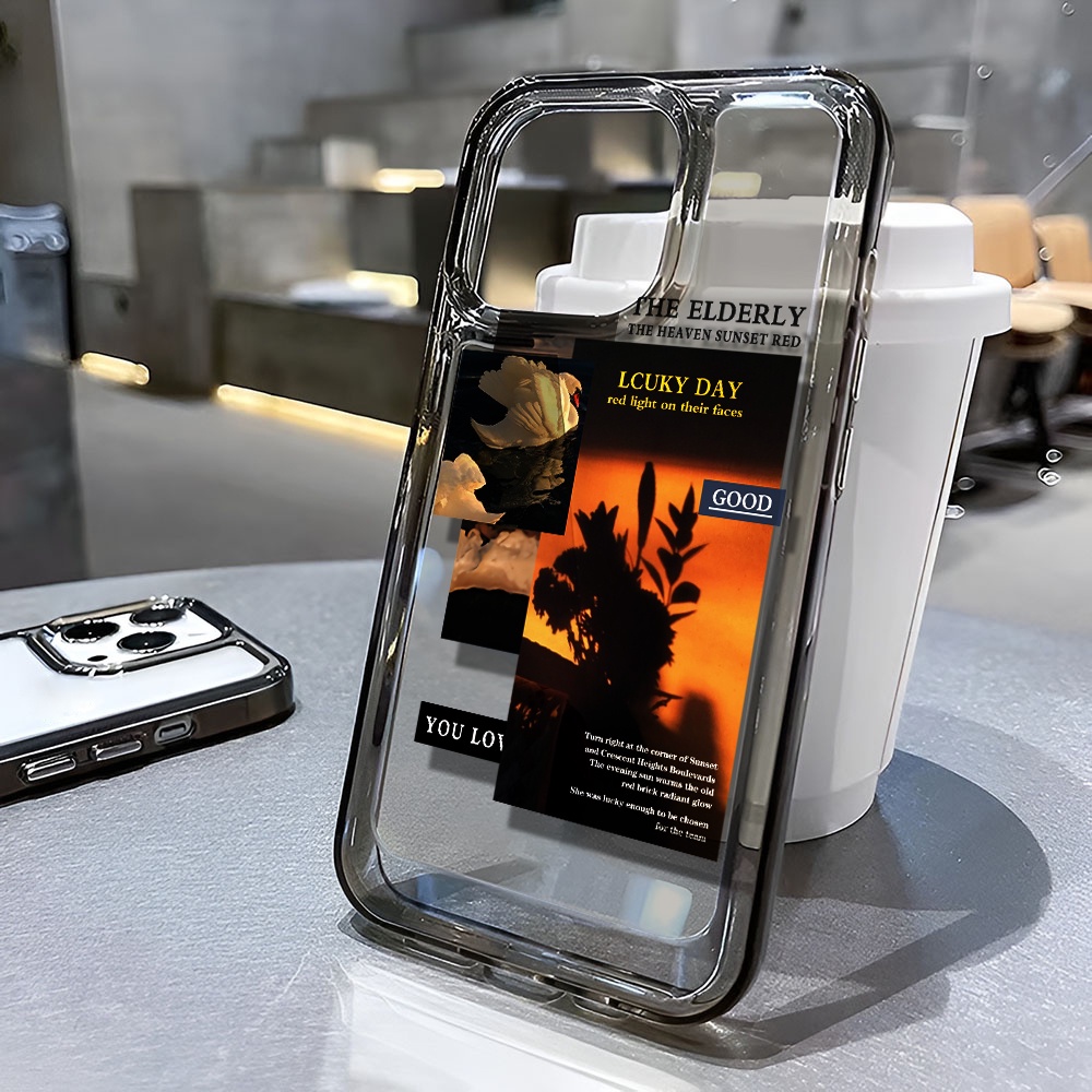 Ốp Điện Thoại Trong Suốt Hình Phong Cảnh Không Gian Cho iphone 14 pro max 11 13 12 7 8 Plus X XR XSMax