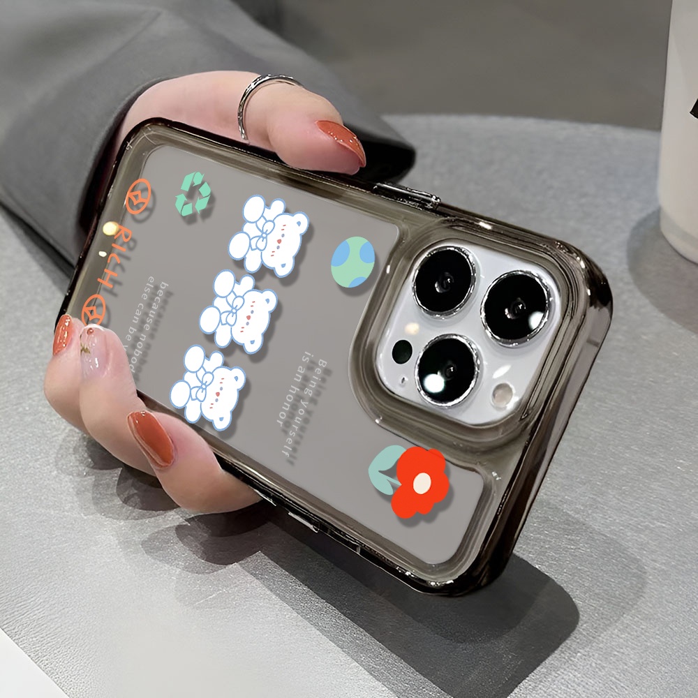 Ốp Điện Thoại Trong Suốt In Hình Gấu Hoạt Hình Cho iphone 14 pro max 11 13 12 7 8 Plus X XR XSMax