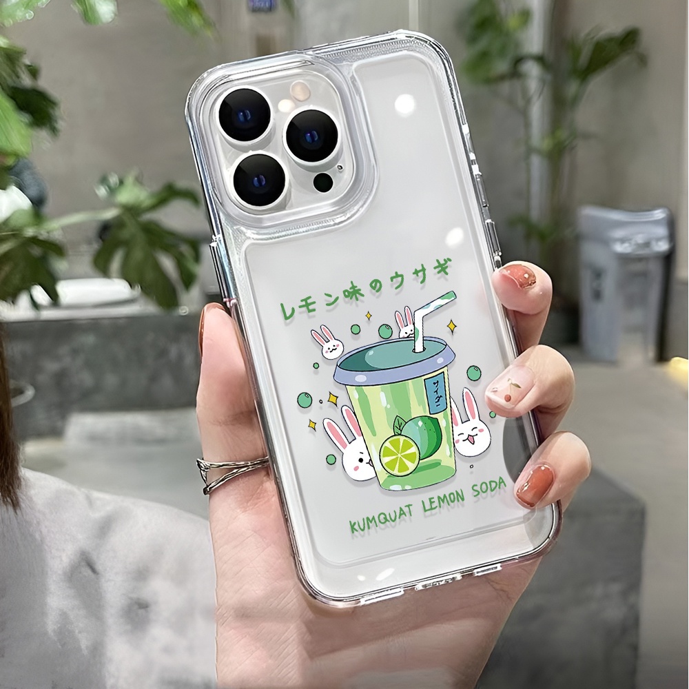 Ốp Điện Thoại Trong Suốt Họa Tiết Thỏ Hoạt Hình Cho iphone 14 pro max 11 13 12 7 8 Plus X XR XSMax