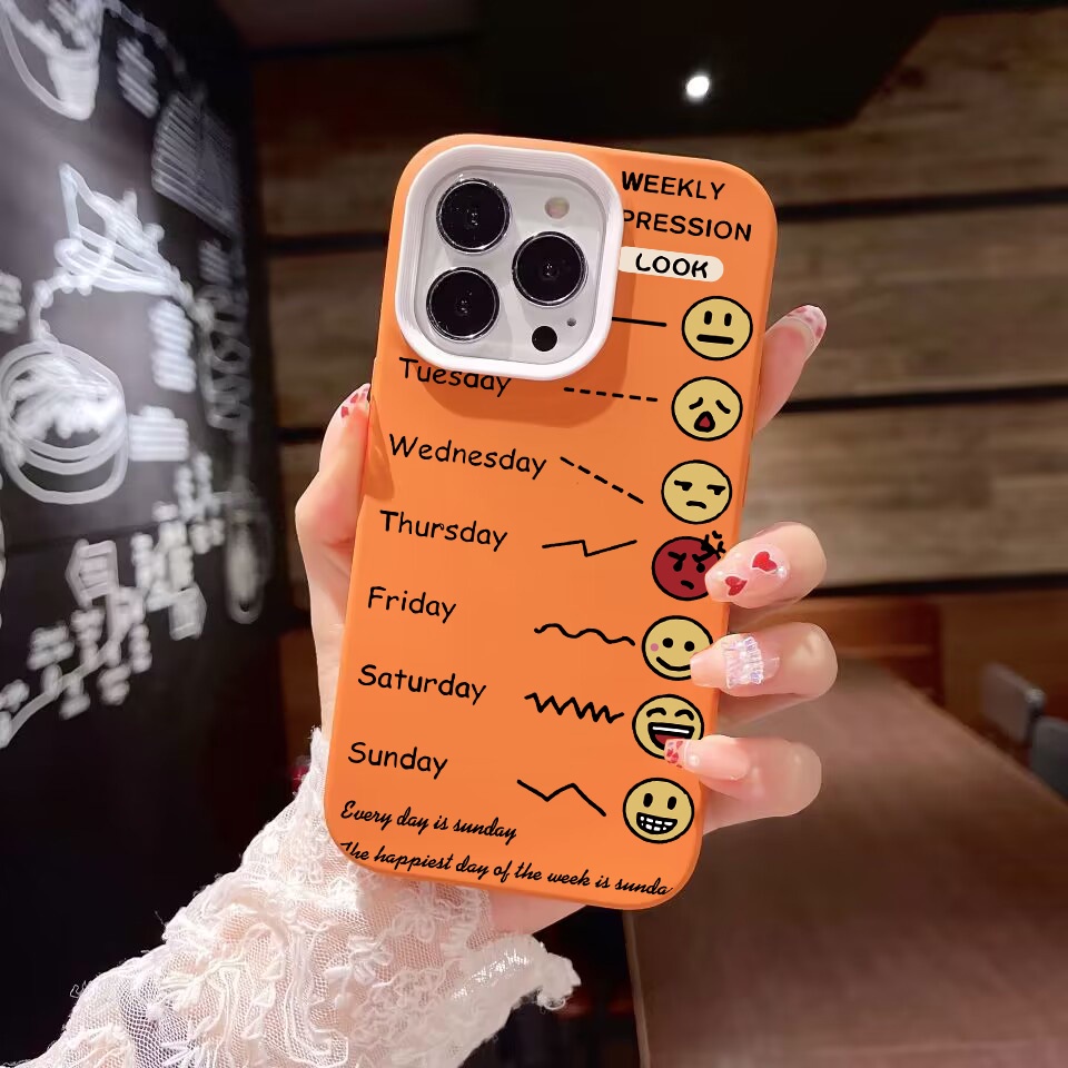 Ốp Điện Thoại silicon Dẻo 3 Trong 1 in Hình Biểu Tượng Cảm Xúc Tâm Trạng one Piece Cho iPhone 14Promax 13 12 11 7Plus X