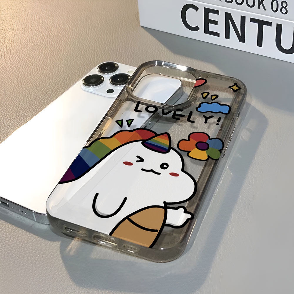 Ốp Điện Thoại Trong Suốt In Hình Kỳ Lân Cho iphone 14 pro max 11 13 12 7 8 Plus X XR XSMax