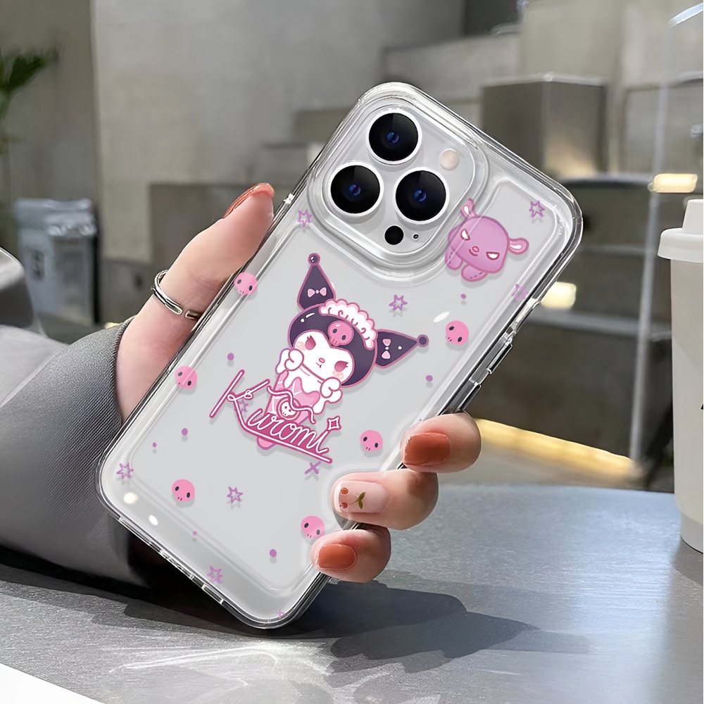 Ốp Điện Thoại Trong Suốt In Hình Kuromi Cho iphone 14 pro max 11 13 12 7 8 Plus X XR XSMax