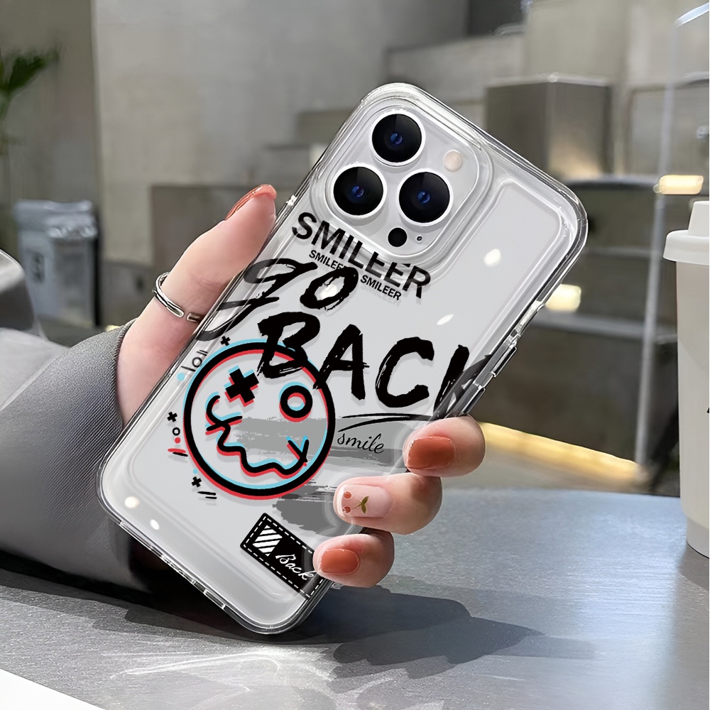 Ốp Điện Thoại Trong Suốt In Hình Khuôn Mặt Vui Nhộn Cho iphone 14 pro max 11 13 12 7 8 Plus X XR XSMax