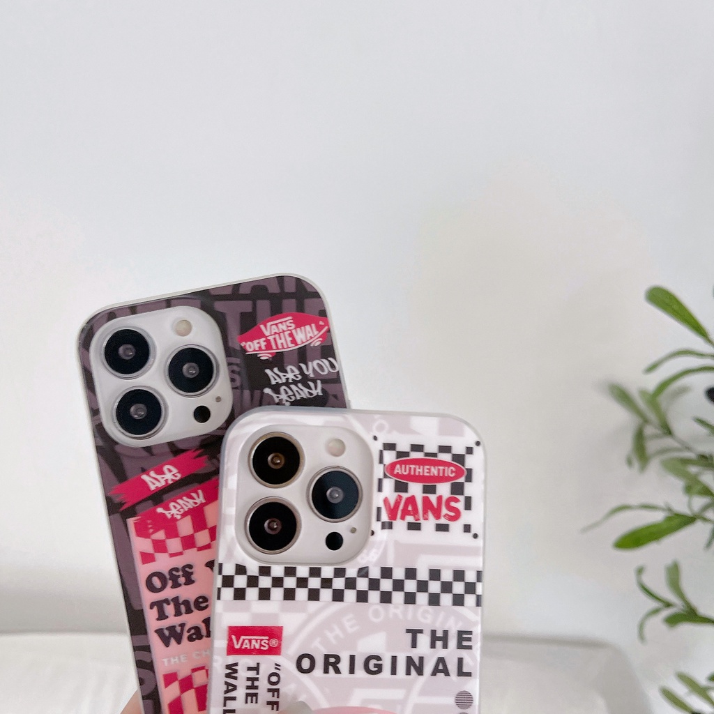 Ốp Điện Thoại IMD Họa Tiết Kẻ Sọc In Chữ Thời Trang Cho IPhone 14promax 14pro 14 13promax 12