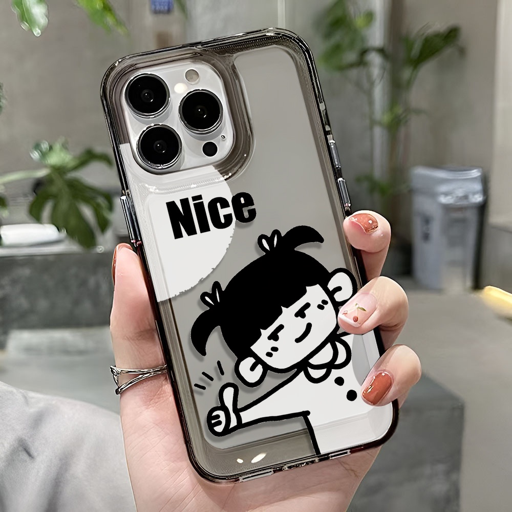 Ốp Điện Thoại Trong Suốt Chống Sốc In Hoạt Hình Cho iphone 14 pro max 11 13 12 7 8 Plus X XR XSMax