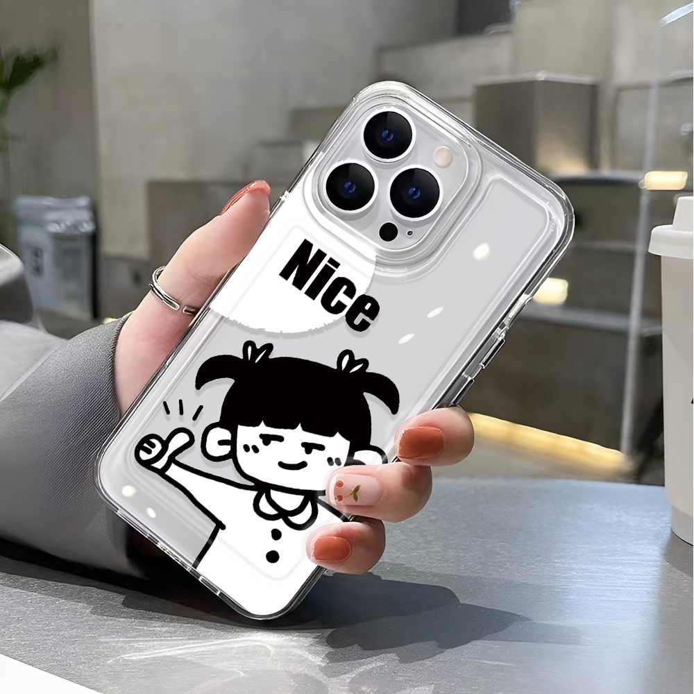 Ốp Điện Thoại Trong Suốt Chống Sốc In Hoạt Hình Cho iphone 14 pro max 11 13 12 7 8 Plus X XR XSMax