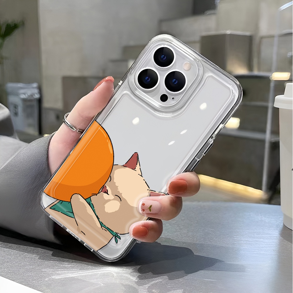 Ốp Điện Thoại Trong Suốt Chống Sốc In Hình Mèo Hoạt Hình Cho iphone 14 pro max 11 13 12 7 8 Plus X XR XSMax