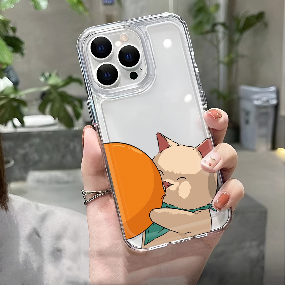 Ốp Điện Thoại Trong Suốt Chống Sốc In Hình Mèo Hoạt Hình Cho iphone 14 pro max 11 13 12 7 8 Plus X XR XSMax