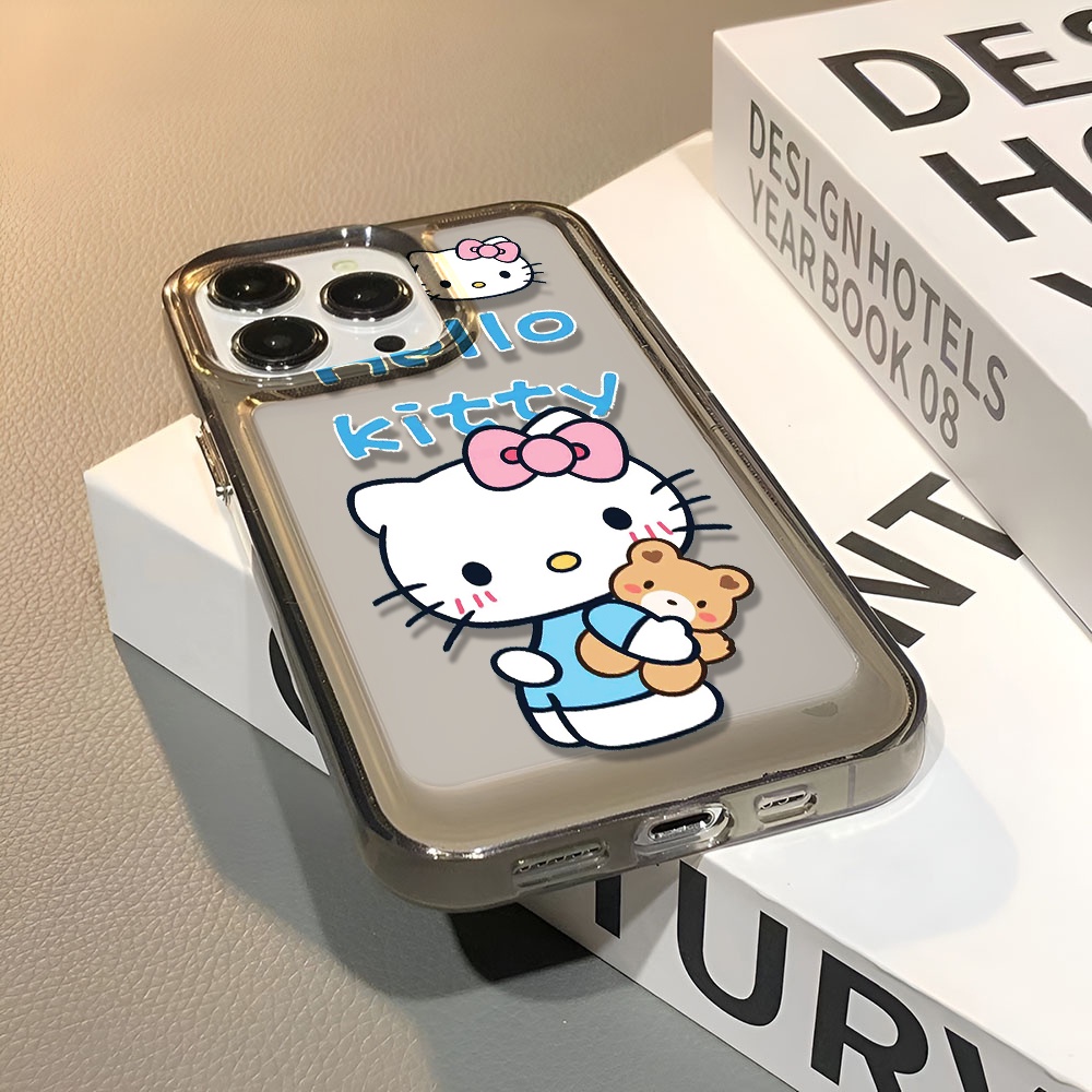 Ốp Điện Thoại Trong Suốt In Hoạt Hình Hello Kitty Gấu Cho iphone 14 pro max 11 13 12 7 8 Plus X XR XSMax