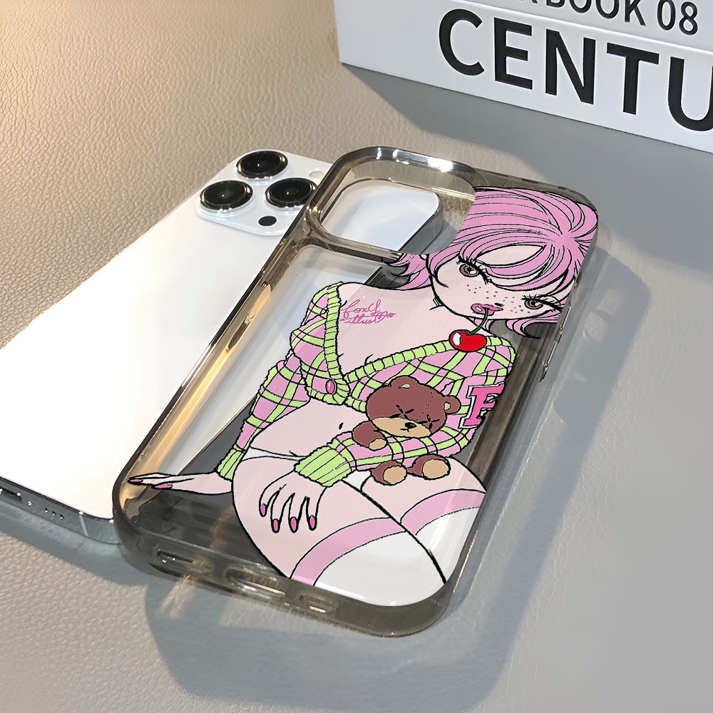 Ốp Điện Thoại Trong Suốt Chống Sốc In Hình Cô Gái Không Gian Cho iphone 14 pro max 11 13 12 7 8 Plus X XR XSMax