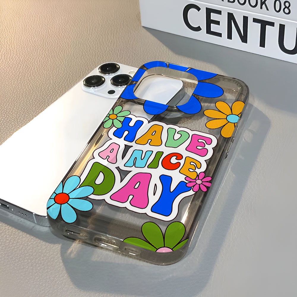 Ốp Điện Thoại Trong Suốt In Chữ Have Nice Day Thời Trang Chống Sốc Cho iphone 14 pro max 11 13 12 7 8 Plus X XR XSMax