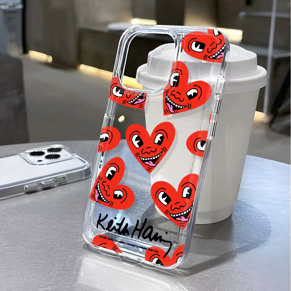 Ốp Điện Thoại Trong Suốt Chống Sốc In Hình Mặt Cười Cho iphone 14 pro max 11 13 12 7 8 Plus X XR XSMax