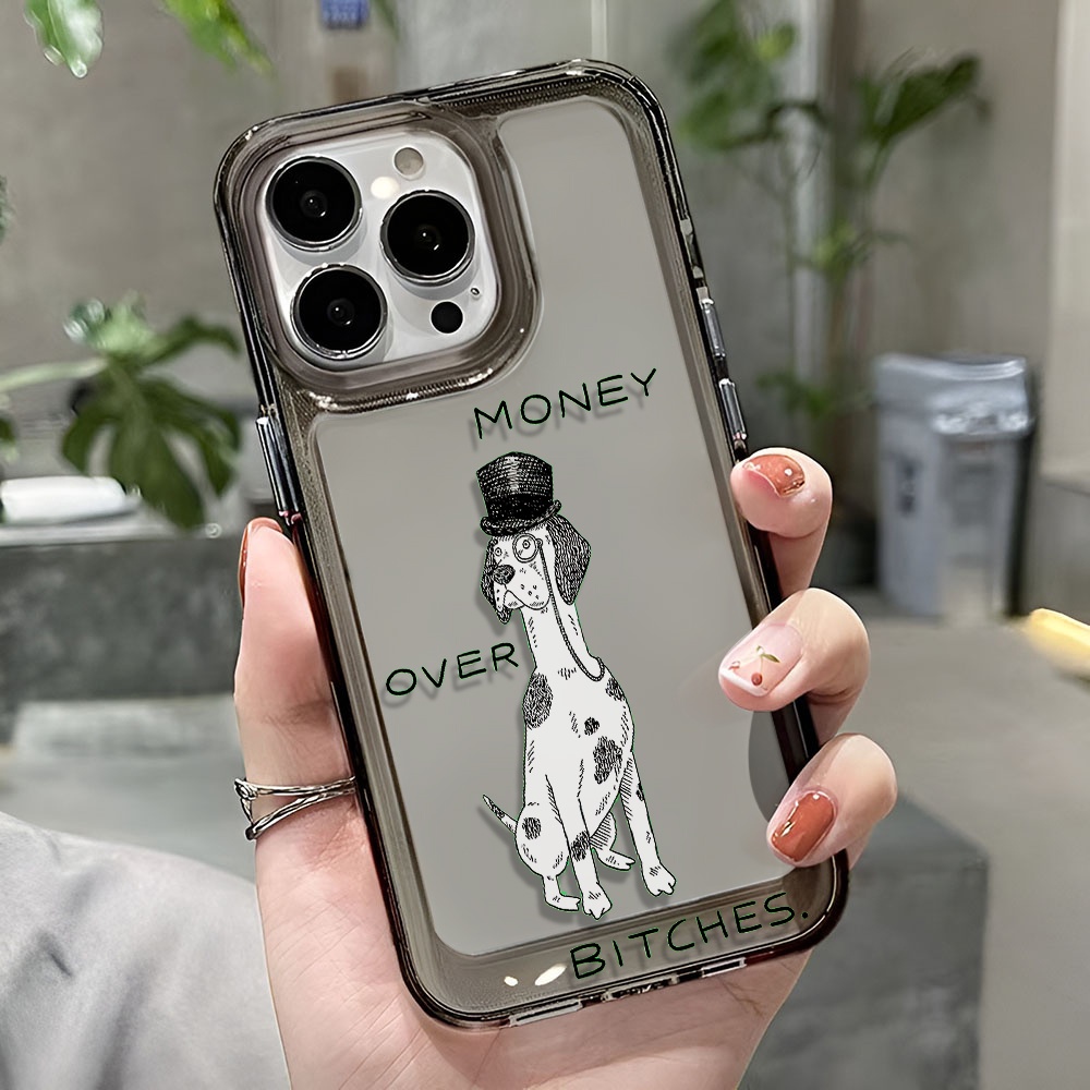 Ốp Điện Thoại Trong Suốt In Hình Chú Chó Không Gian Cho iphone 14 pro max 11 13 12 7 8 Plus X XR XSMax