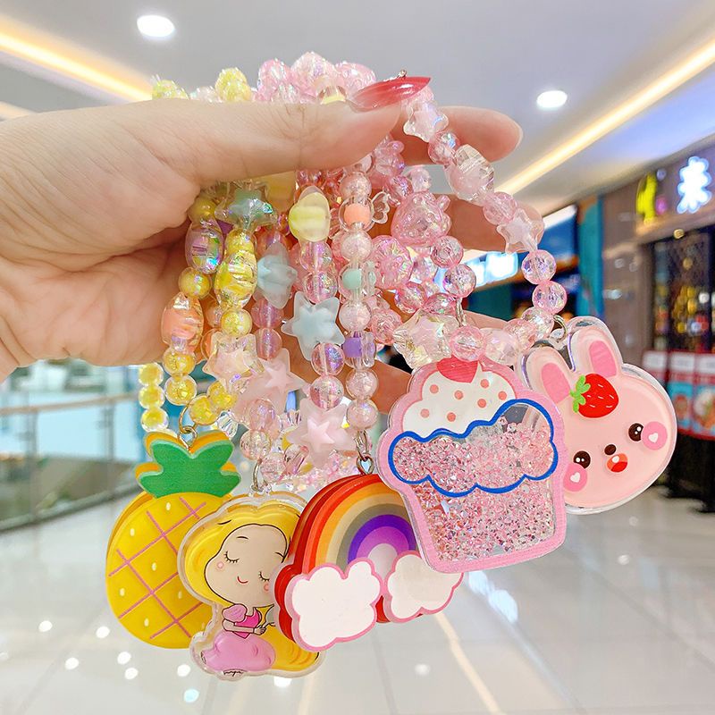 ✨Hàng Có Sẵn! Hộp Đựng Tai Nghe✨ Bộ Dây Chuyền + Vòng Tay Dạ Quang Kiểu Hoạt Hình Công Chúa Dễ Thương Cho Bé Gái