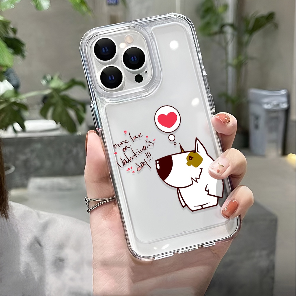 Ốp Điện Thoại Trong Suốt Chống Sốc In Hình Chú Chó Hoạt Họa Cho iphone 14 pro max 11 13 12 7 8 Plus X XR XSMax