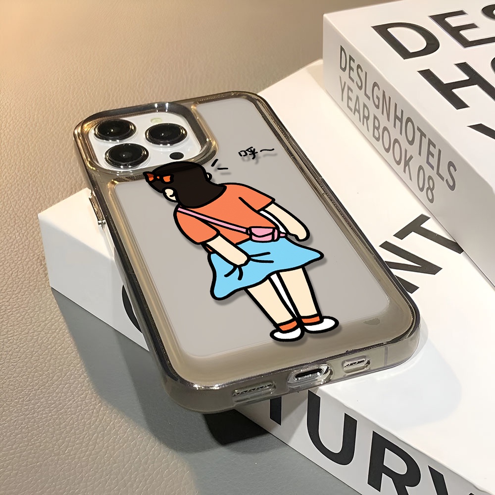 Ốp Điện Thoại Trong Suốt Chống Sốc In Hình Cô Gái Không Gian Cho iphone 14 pro max 11 13 12 7 8 Plus X XR XSMax