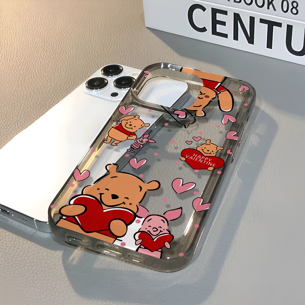 Ốp Điện Thoại Trong Suốt In Hình Gấu Winnie Đáng Yêu Cho iphone 14 pro max 11 13 12 7 8 Plus X XR XSMax
