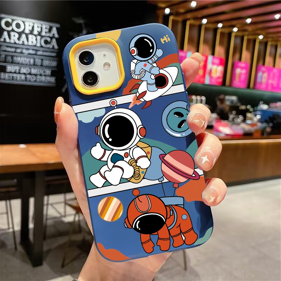Ốp Điện Thoại silicon Dẻo Hình Tên Lửa / Phi Hành Gia 3 Trong 1 Cho iPhone 14Promax 13 12 11 7Plus X XR
