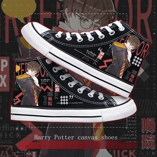 Giày Vải Canvas Cổ Cao Phong Cách Phim Harry Potter Độc Đáo