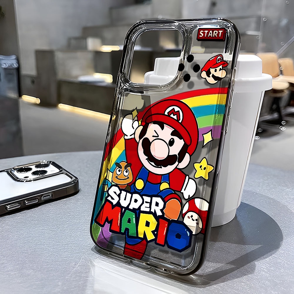 Ốp Điện Thoại Trong Suốt Chống Sốc In Hình Mario Cho iphone 14 pro max 11 13 12 7 8 Plus X XR XSMax