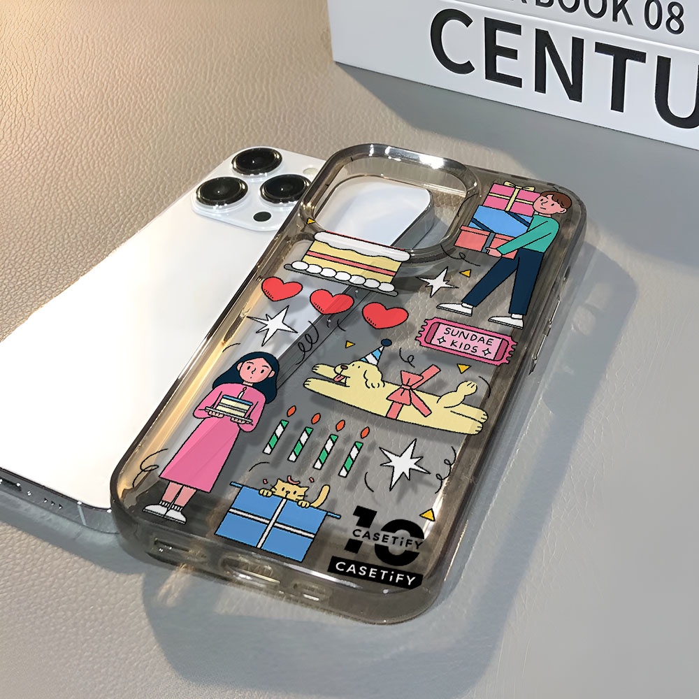 Ốp Điện Thoại Trong Suốt Chống Sốc In Chữ Happy birthday Cho iphone 14 pro max 11 13 12 7 8 Plus X XR XSMax