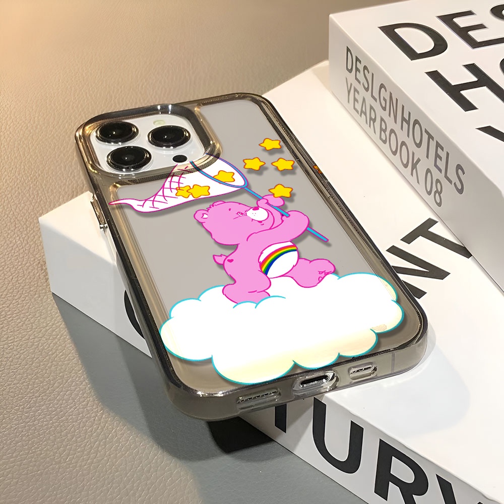 Ốp Điện Thoại Trong Suốt Chống Sốc In Hình Gấu Cầu Vồng Cho iphone 14 pro max 11 13 12 7 8 Plus X XR XSMax