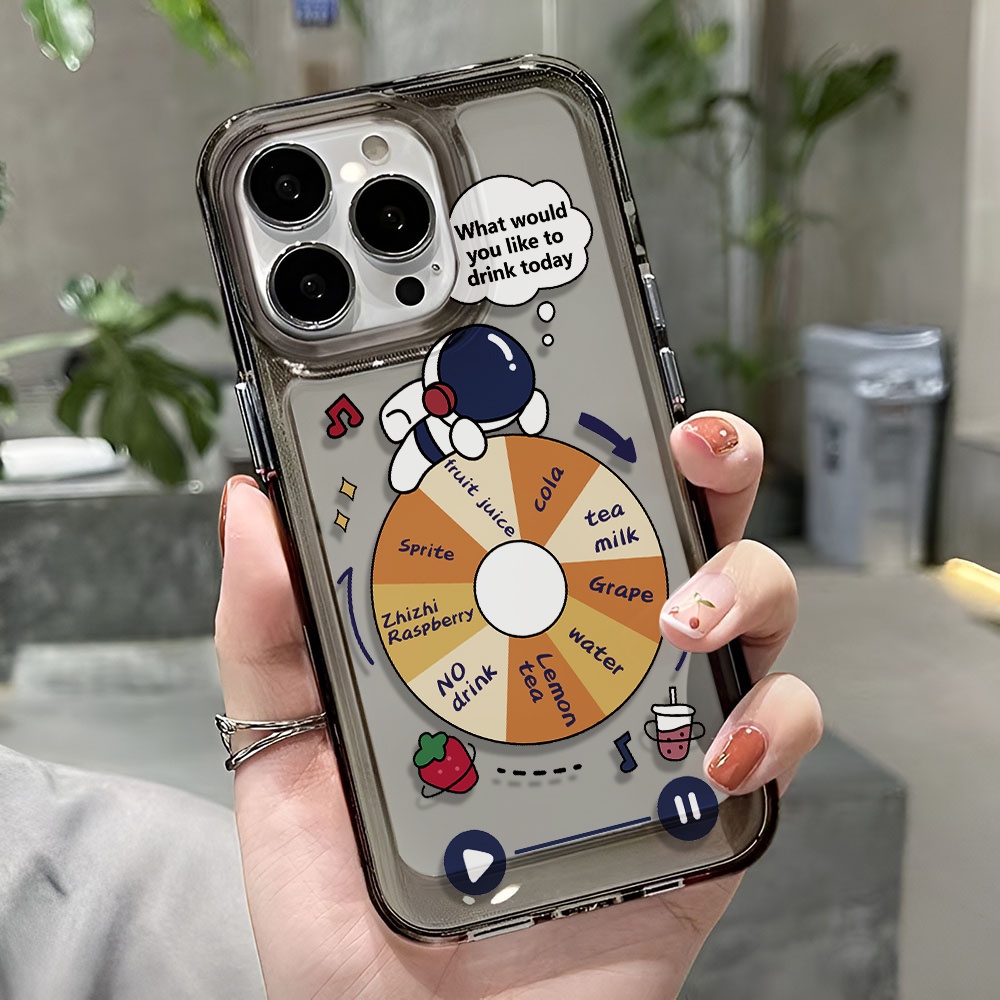 Ốp Điện Thoại Trong Suốt Chống Sốc In Hình Phi Hành Gia Hoạt Hình Cho iphone 14 pro max 11 13 12 7 8 Plus X XR XSMax