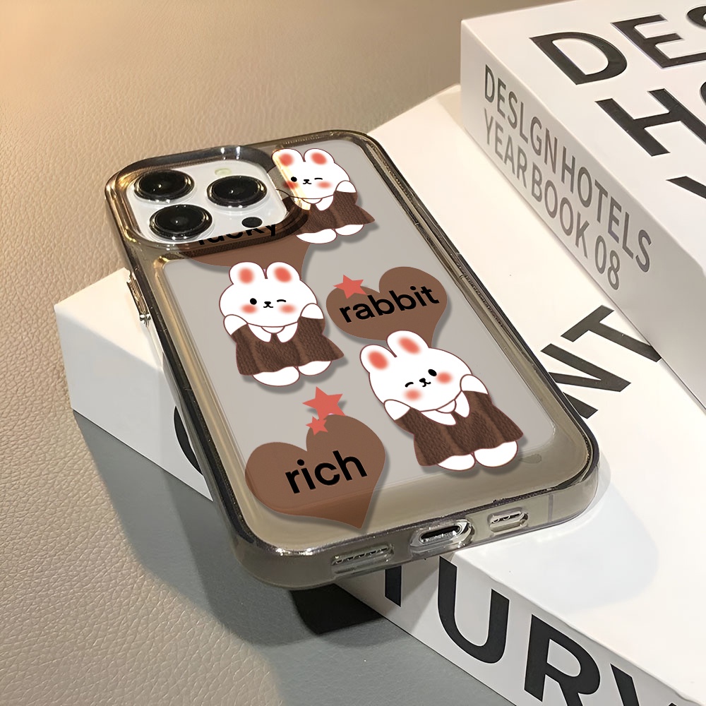 Ốp Điện Thoại Trong Suốt Chống Sốc In Hình Thỏ Hoạt Hình Cho iphone 14 pro max 11 13 12 7 8 Plus X XR XSMax