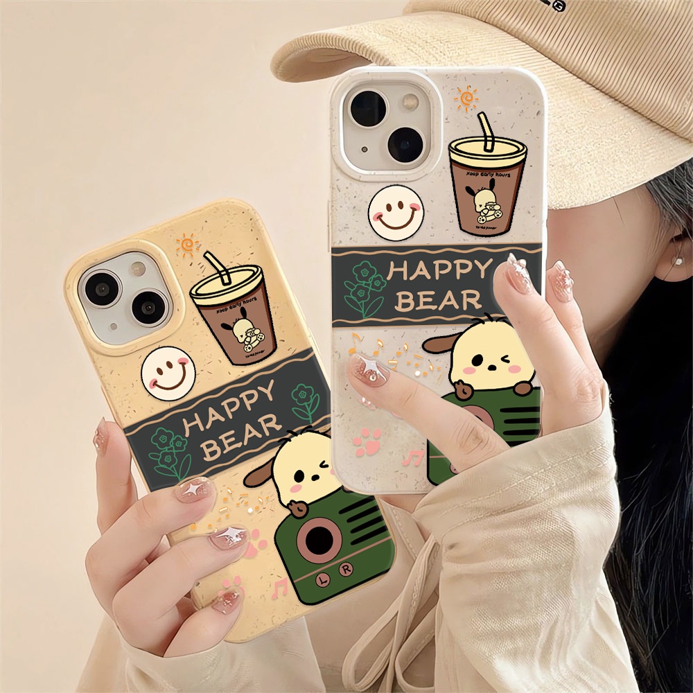 Ốp Điện Thoại Chống Sốc Hình Chú Chó Máy Ảnh Màu Trắng Cho iphone 14 pro max 11 13 12 7 8 Plus X XR XSMax