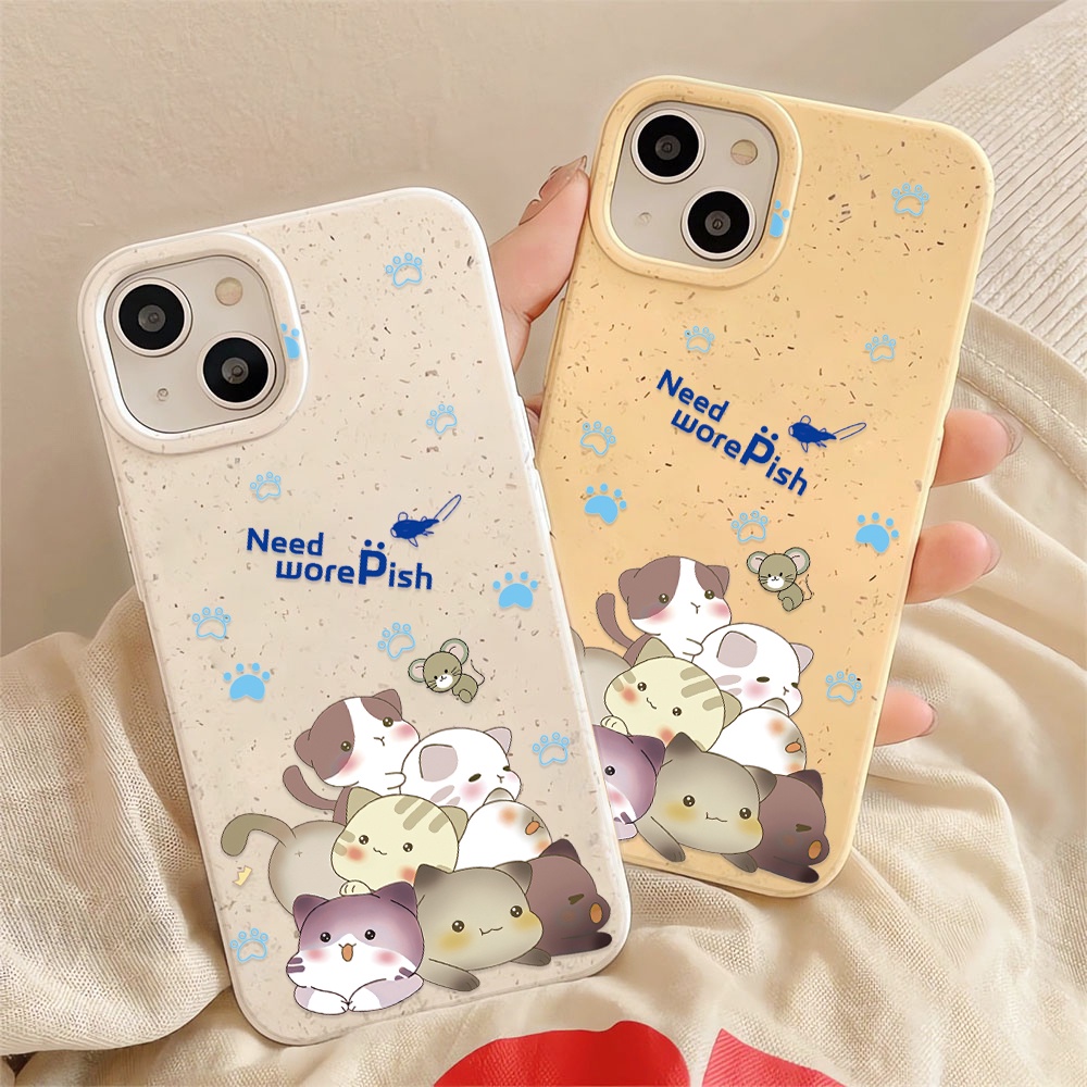 Ốp Điện Thoại Chống Sốc In Hình Mèo Hoạt Hình Dễ Thương Cho iphone 14 pro max 11 13 12 7 8 Plus X XR XSMax