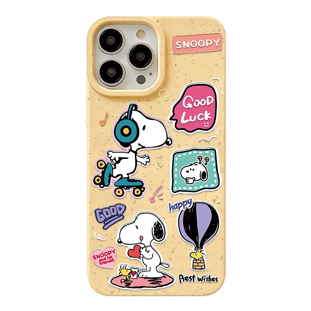 Ốp Điện Thoại Chống Sốc In Hình Snoopy Cho iphone 14promax 11 13 12 7 8 Plus X XR XSMax