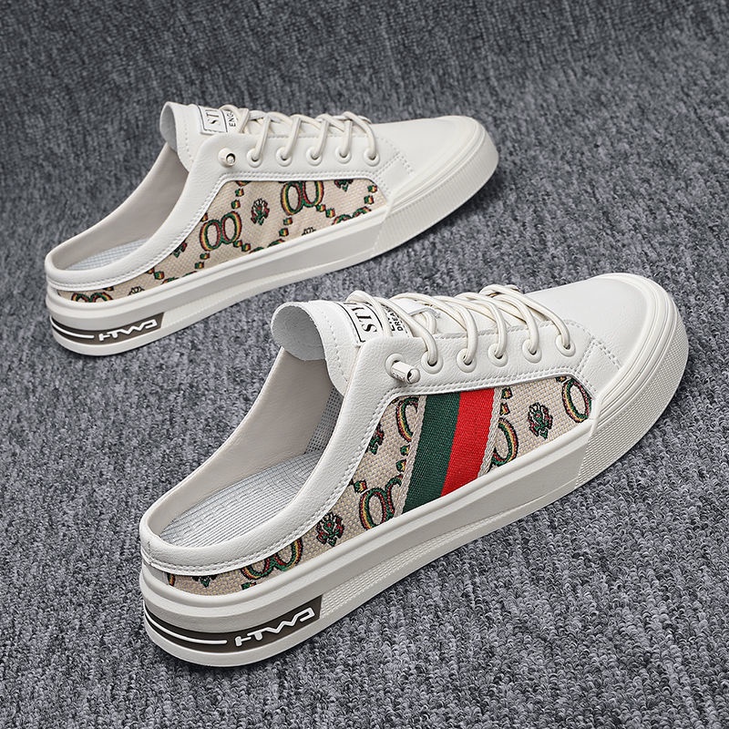 Giày Nam Phong Cách Mới 2024, Giày Nửa Trượt Hợp Thời Trang Không Gót