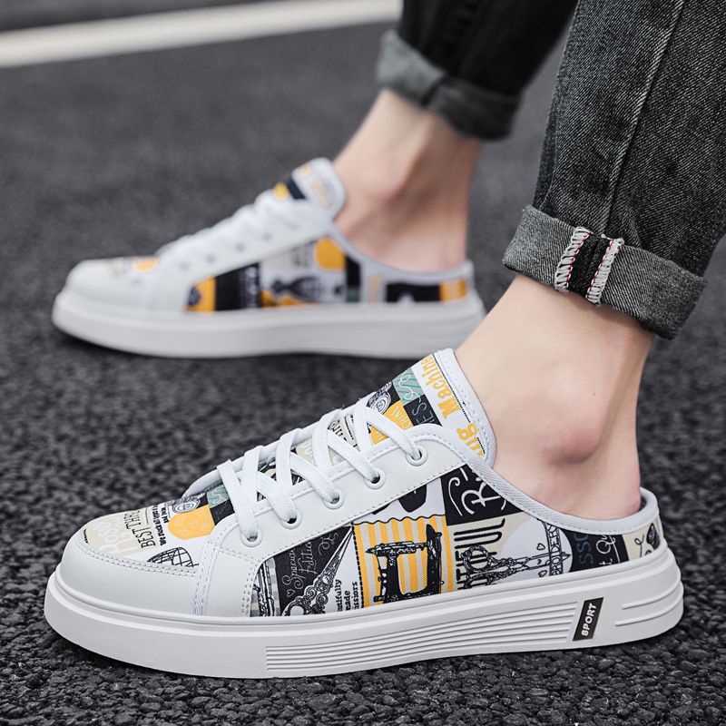 Giày Lười Thoáng Khí Không Gót Phong Cách Hàn Quốc Thời Trang Mùa Hè Hàng Mới Dành Cho Bạn Nam