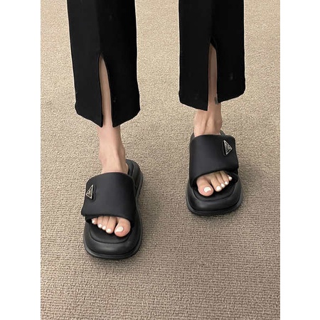 Dép thời trang nữ dép lê đế dày thời trang đi bên ngoài Velcro