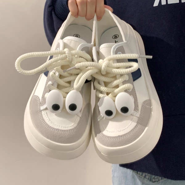 Giày thể thao thông thường dễ phối thoáng khí đế dày đầu to xấu xí giày sneaker nữ