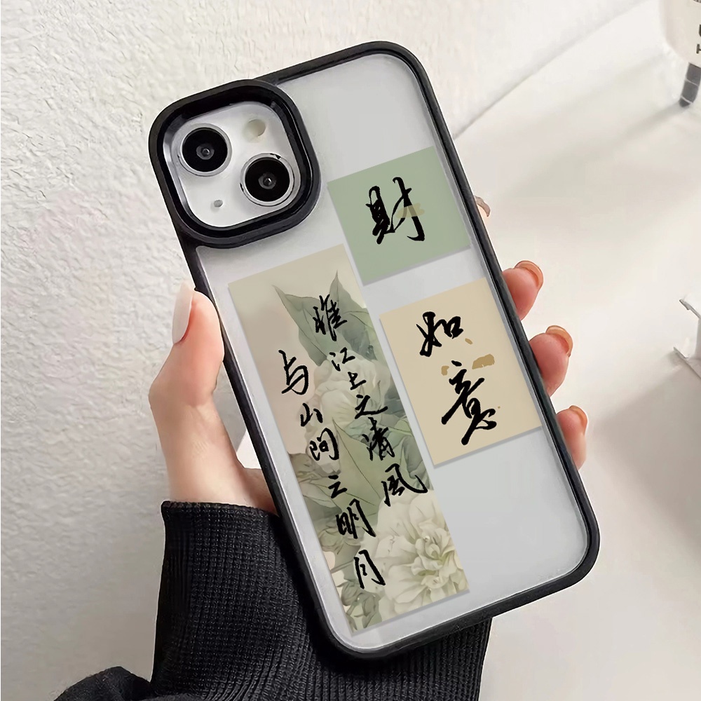 Ốp Điện Thoại Acrylic Cứng Trong Suốt In Chữ Get Rich Luck Thời Trang Cho iphone 14promax 11 13 12 7Plus 8 X XS Max