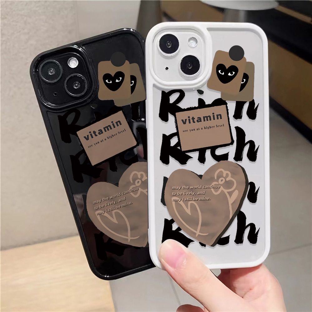 Ốp Điện Thoại Acrylic Cứng Trong Suốt Họa Tiết Trái Tim Cho iphone 14promax 11 13 12 7Plus 8 X XS Max