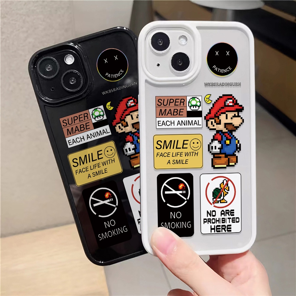 Ốp Điện Thoại Acrylic Cứng Trong Suốt Hình Mario Cho iphone 14promax 11 13 12 7Plus 8 X XS Max