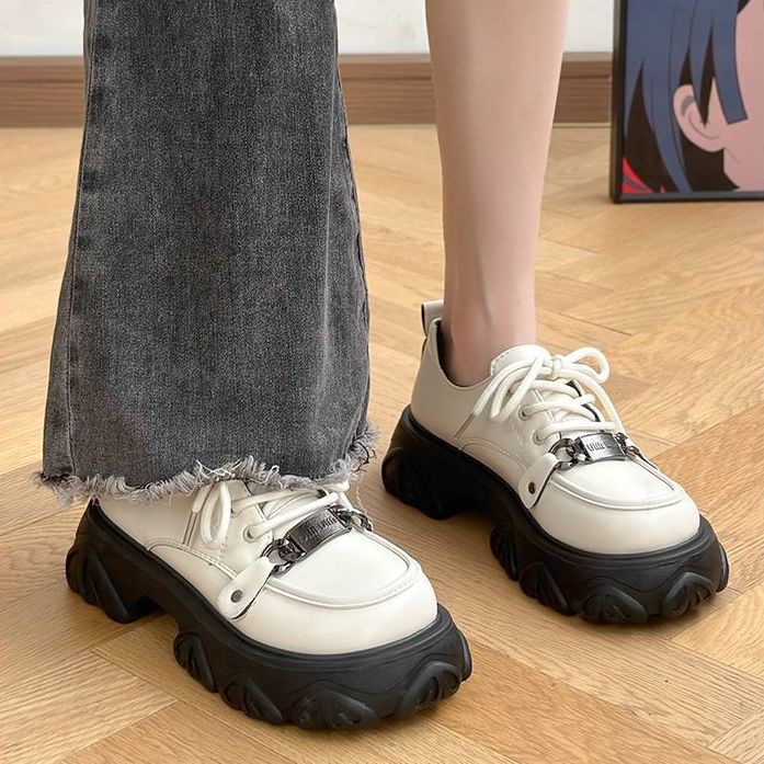 Giày Da Đế Dày Phong Cách Anh Quốc Cổ Điển Thời Trang Mùa Xuân Cho Nữ