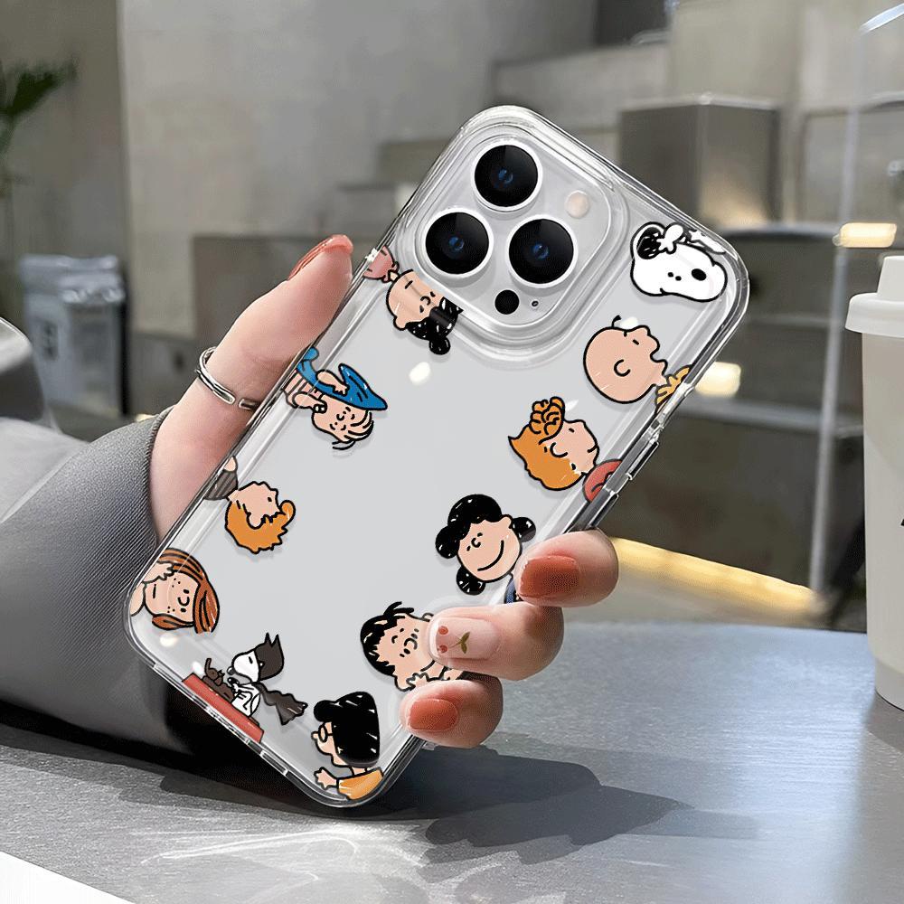 Ốp Điện Thoại Tpu Trong Suốt In Hình Gia Đình Snoopy Cho iphone 14promax 13 12 11 7Plus 7 8 Plus X XR XSMax