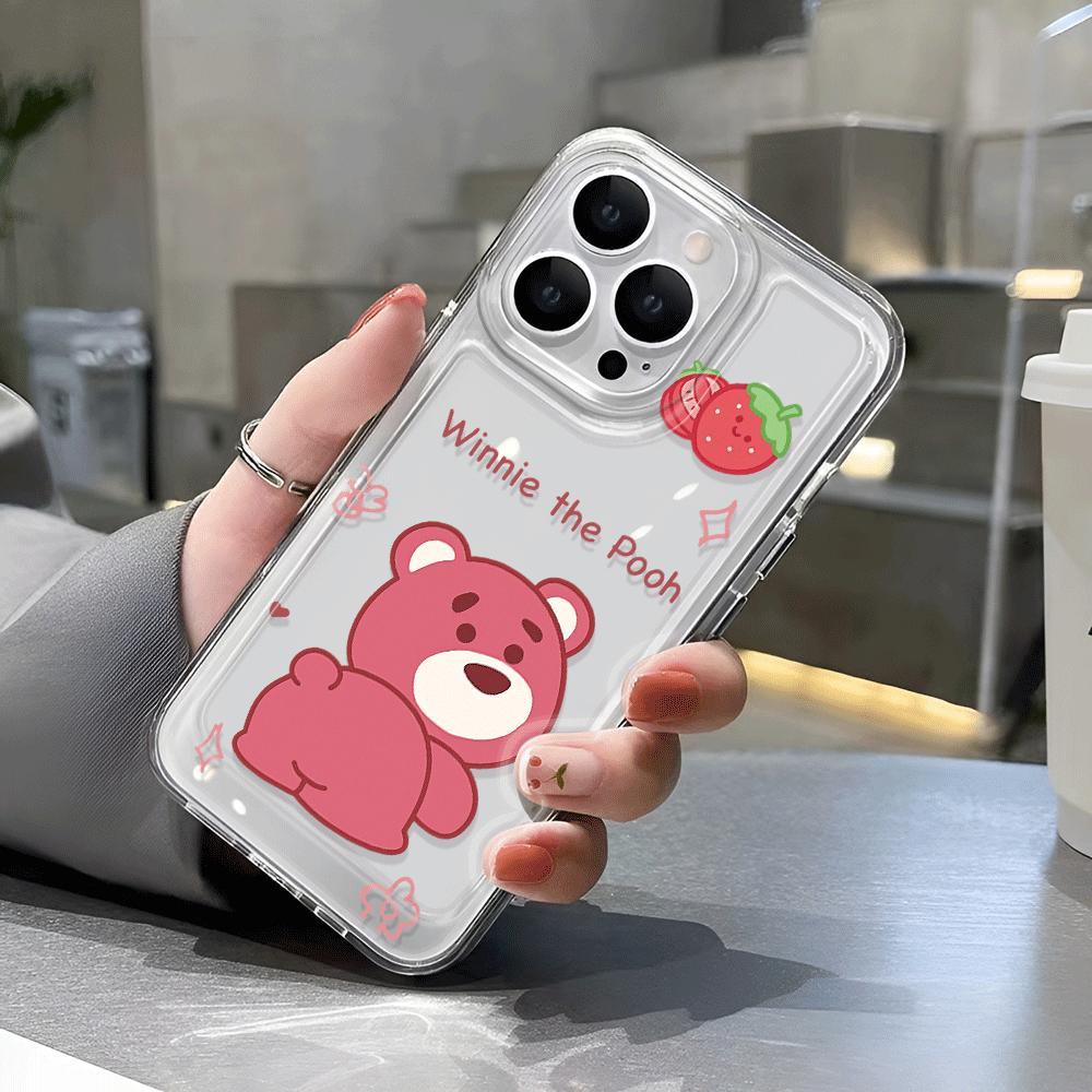 Ốp Điện Thoại Trong Suốt Họa Tiết Winnie the Pooh Chống Sốc Cho iphone 14 pro max 11 13 12 7Plus 7 8 Plus X XR XSMax