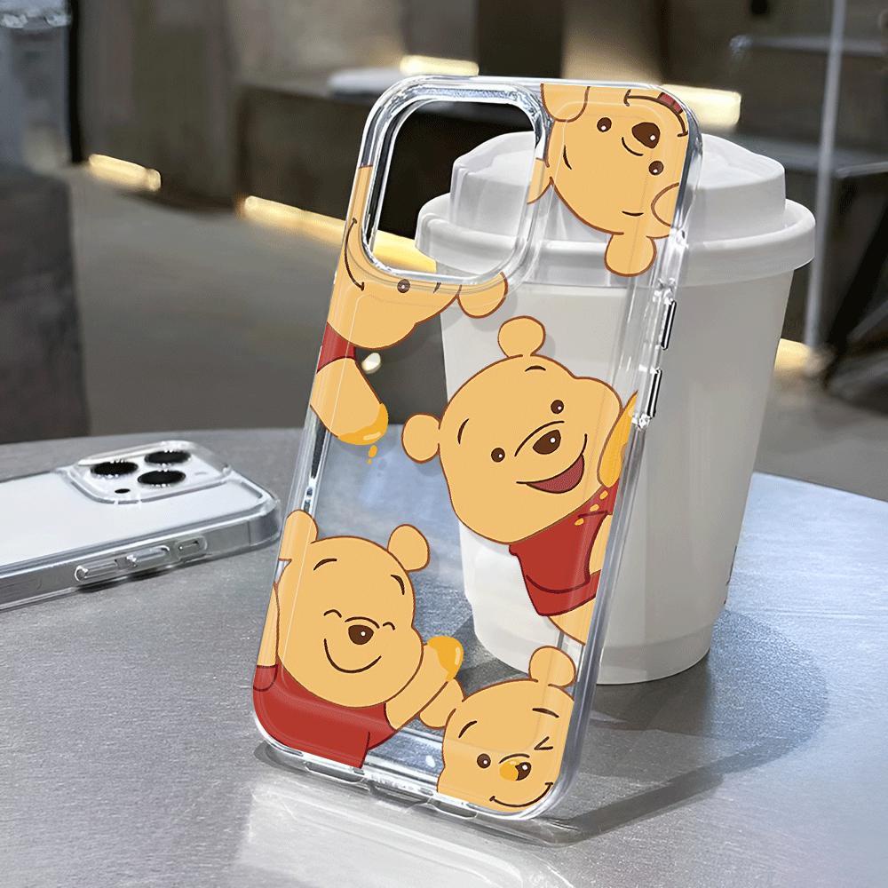 Ốp Điện Thoại Trong Suốt Họa Tiết Winnie the Pooh Chống Sốc Cho iphone 14 pro max 11 13 12 7Plus 7 8 X XR XSMax