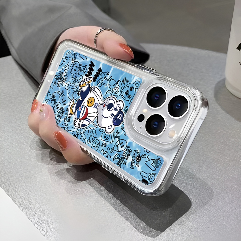 Ốp Điện Thoại Trong Suốt Chống Sốc In Hình Cậu Bé Bút Chì Cho iphone 14 pro max 11 13 12 7 8 Plus X XR XSMax