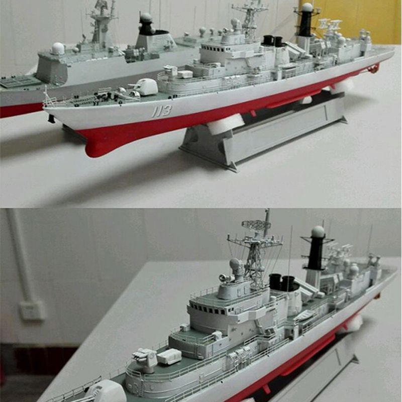 Mô Hình Tàu Chiến Trung Hoa Lắp Ráp Tỉ Lệ 1 / 350 Tàu Chiến Quân Đội Missile Destroyer 113 113