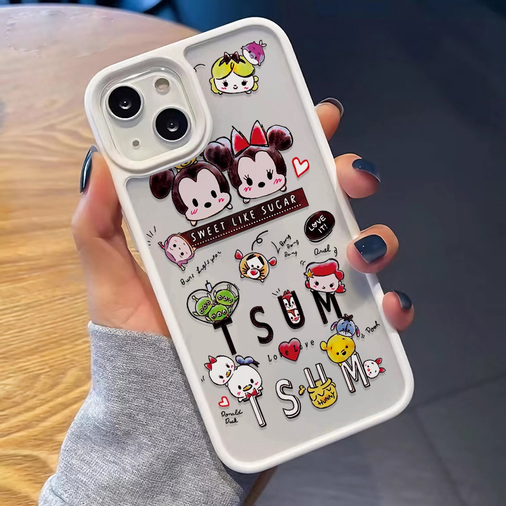 Ốp Điện Thoại Nhựa Acrylic Cứng Trong Suốt Hình Chuột Mickey Cho iphone 14 pro Max 11 13 12 7Plus 8 X XS Max